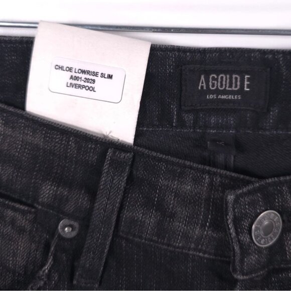 NWT AGOLDE USA🇺🇸MADE CHLOE‎ Low Rise Slim LIVERPOOL Jeans A001-2029 Size 25 - Picture 5 of 16